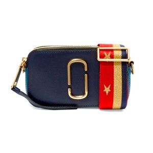 NWOT Marc Jacobs Snapshot Star Strap Color Block Saffiano leather